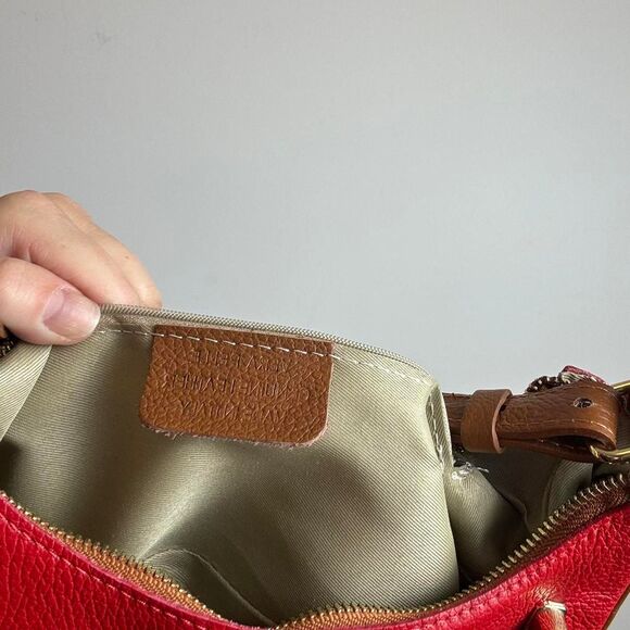 Vera Pelle Genuine Red Leather Shoulder Mini Bag Made in Italy - Picture 5 of 5